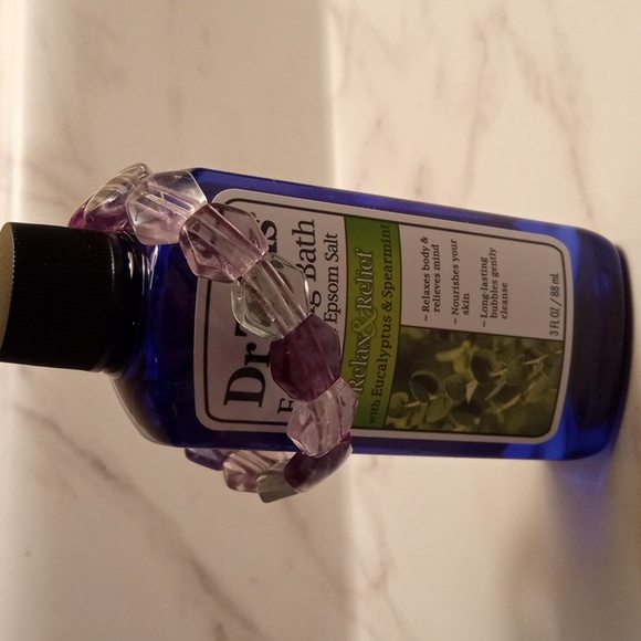 Free Dr teals eucalyptus soak with purchase of ametrine purple crystal bracelet - Picture 6 of 8
